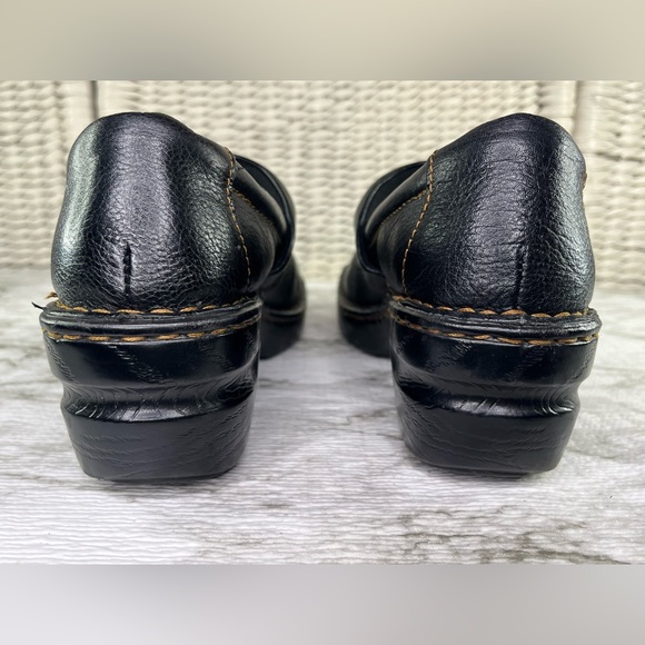 B.O.C. by Born Peggy Black Leather Clog Women's Size US 10/ EU 42 - Picture 5 of 8